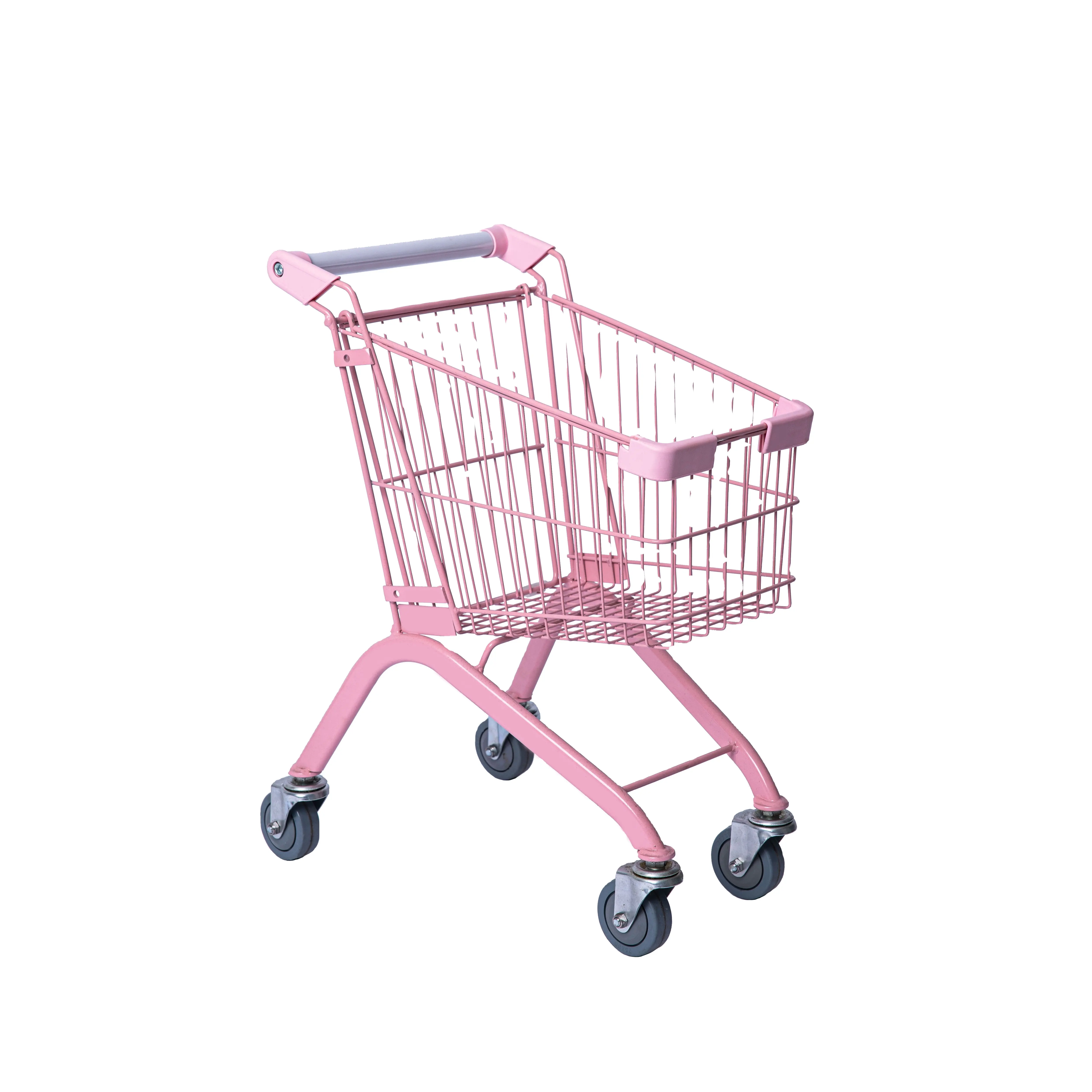 Factory direct sell color kid shopping trolley with flag pole Small Trolley Little Cart Shop Trolley