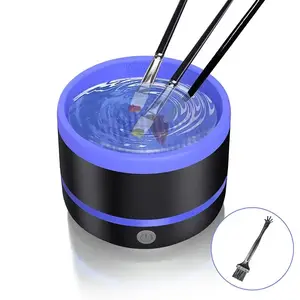 USB şarj ile sıcak satış tip-c makyaj fırçası temizleyici makinesi taşınabilir otomatik temizleme makyaj fırçası es silikon makyaj araçları