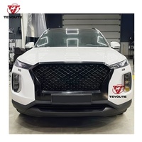 TEYOTE Accessoires Extérieurs Modifiés Grille Avant Noire Compatible avec HYUNDAI Palisade 19-22 Améliorée