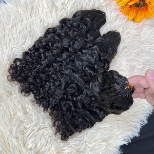 New Arrival Crochet <strong>Braid</strong> Human <strong>Hair</strong> <strong>Extension</strong> Install and Remove Faster 100% Human <strong>Hair</strong> Burmese Curly Adjust <strong>Hair</strong> Volume Freely - Product Image 3
