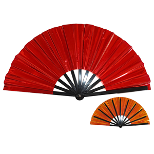 Éventail pliant en plastique personnalisé pour mariage et fête, en <span class=keywords><strong>film</strong></span> PVC laser disco - Product Image 6