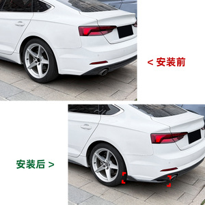 Audi A5 F5 Rear Bumper Corner Spoiler Carbon Fiber Texture Adhesive Decorative Stickers Universal Fitment - Product Image 4