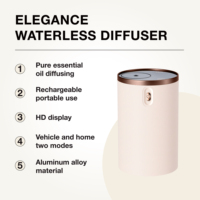 Diffuseur de parfum intelligent portable pour véhicule, rechargeable, sans eau, en aluminium, diffuseur d'arômes, diffuseur d'huiles parfumées pour voiture ou maison