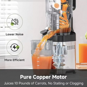 Extracteur de jus vertical électrique facile à nettoyer avec lames en acier inoxydable, moteur DC et grande ouverture pour camping-car et usage domestique - Product Image 3