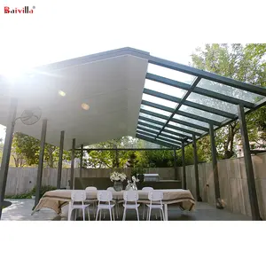 Pare-soleil en aluminium antirouille de 60mm moderne, toit réglable d'extérieur, Structure en aluminium, pour bricolage
