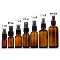 Flacon pulvérisateur en verre ambré de 10 ml, flacon d'huile marron, distributeur de lotion cosmétique, flacon de parfum portable
