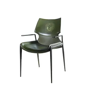 Современная Столовая стол стулья набор мебели винтажная кожа Отель Ресторан обеденные стулья