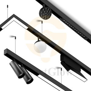 Éclairage intelligent à gradation sur rail Projecteur de magasin d'hôtel Piste magnétique Amovible Spot de mise au point facile Réglable Led Track Lights - Product Image 6
