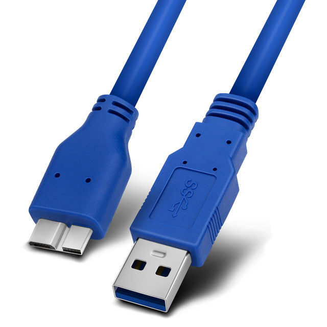 Wholesale Blue USB3.0 AM to Micro Extension Data USB 3.0 Cable USB a Male to MICRO B USB Cable for Hard Drive Disk