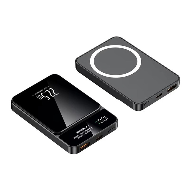 2026 New Portable Magnetic Mobile Phone Power Bank 10000 Mah Mini 5000 Mah Wireless Charger Power Bank PD20w Super Fast