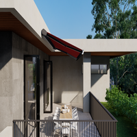 Pergola motorisée en aluminium avec auvent rétractable, personnalisable en usine, pour l'extérieur, les magasins et les restaurants