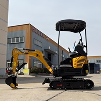 Mini-excavatrice de 1,5 tonne à vendre, excavatrice compacte, moteur Kubota, EPA Euro 5 avec pince à griffes pour travaux agricoles, meilleur prix