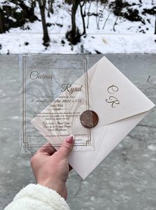Tùy chỉnh Acrylic lời mời đám cưới cá nhân rõ ràng A5 thẻ cho những dịp như ngày Valentine và ngày của mẹ lời chào - Product Image 3