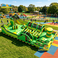 Parc d'attractions gonflable commercial pour intérieur et extérieur, parc de jeux gonflables