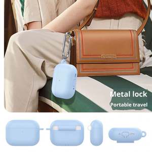 Étui de protection pour casque en silicone souple pour <span class=keywords><strong>AirPods</strong></span> 4 Pro2 Étui écologique compatible avec <span class=keywords><strong>AirPods</strong></span> <span class=keywords><strong>Pro</strong></span> 3 souple avec crochet - Product Image 6