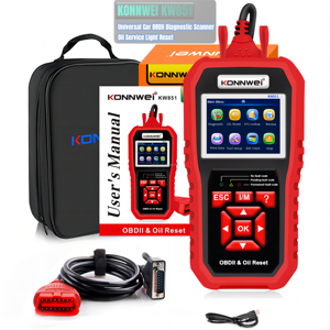 Herramienta de diagnóstico de reinicio de luz de servicio de aceite KW851 al por mayor para coches universales <span class=keywords><strong>OBD2</strong></span> EOBD - Product Image 6