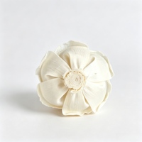 Vente en gros de fleurs en bois de rose Sola de 6 cm, fleurs artisanales pour diffuseur d'arômes, décoration d'intérieur, huile essentielle parfumée, cadeau de la Saint-Valentin