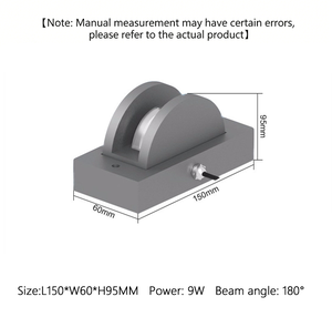 Lampe d'extérieur haut de gamme pour rebord de fenêtre, LED, étanche IP65, en aluminium, à fixation murale, température de couleur 3500K/6000K, angle de faisceau 180°, pour maison - Product Image 3