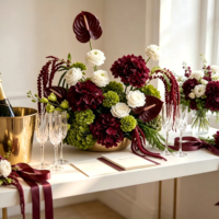 Fleurs artificielles réalistes de qualité supérieure pour la décoration florale de mariage, texture réaliste, arrangement fini, sur mesure