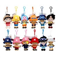 Pendentif en peluche de 12 cm, personnage de l'anime One Piece, Luffy et Chopper, avec rembourrage en coton PP, super doux, jouet pour enfants
