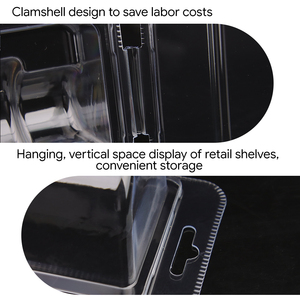 Hộp bao bì nhựa PET trong suốt dạng <span class=keywords><strong>clamshell</strong></span> có thể tùy chỉnh, dùng để đựng phụ kiện phần cứng - Product Image 4