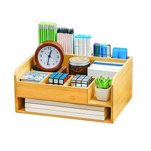 Organizer <span class=keywords><strong>da</strong></span> <span class=keywords><strong>Scrivania</strong></span> Multifunzionale in Bambù per Forniture d'Ufficio e Accessori <span class=keywords><strong>da</strong></span> <span class=keywords><strong>Scrivania</strong></span> - Vendita all'Ingrosso - Product Image 1