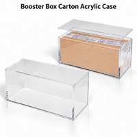 Boîte de rangement en acrylique pour TCG Master Booster Box, format Europe, fermeture magnétique, protection UV à 99 %, vente en gros, logo personnalisé