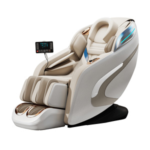 Sillón de Masaje Totalmente Automático Tipo SL con Riel Guía, 30 Bolsas de Aire, Masaje de Pies con Acupresión, Soporte para Brazos, Edición Premium Blanco Arroz - Product Image 1
