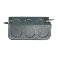 Boîtier de jonction électrique rectangulaire simple en acier galvanisé anti-corrosion durable avec prises de 1/2 pouce à usage de protection