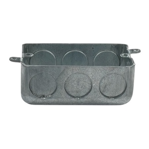 Boîte de jonction en acier galvanisé de 1/2 pouce avec découpes, à usage protecteur, rectangulaire, simple, pour l'électricité, avec oreilles externes - Product Image 3