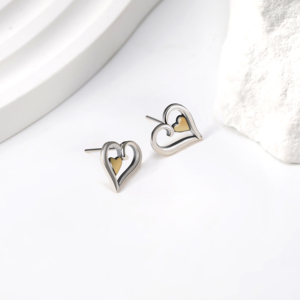 Pendientes de Plata de Ley S925 con Cruz de Amor y Rosa de James Avery - Product Image 4