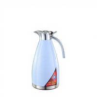 Bouilloire isotherme 2L en acier inoxydable à double paroi, vente en gros d'usine, théière et cafetière manuelle avec poignée, flasque thermique domestique pour maintenir au chaud