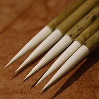 Kit de pinceaux de calligraphie de luxe, boîte en bois personnalisée doublée de velours, pinceaux faits à la main pour cadeaux d'entreprise personnalisés