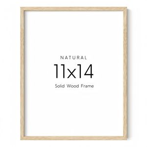 Offre Spéciale – Cadre <span class=keywords><strong>Photo</strong></span> en Bois Massif de Chêne 11x14 Pouces, Fait Main, Écologique, Résistant aux UV et Durable, Idéal pour Affiches et Photos - Product Image 1