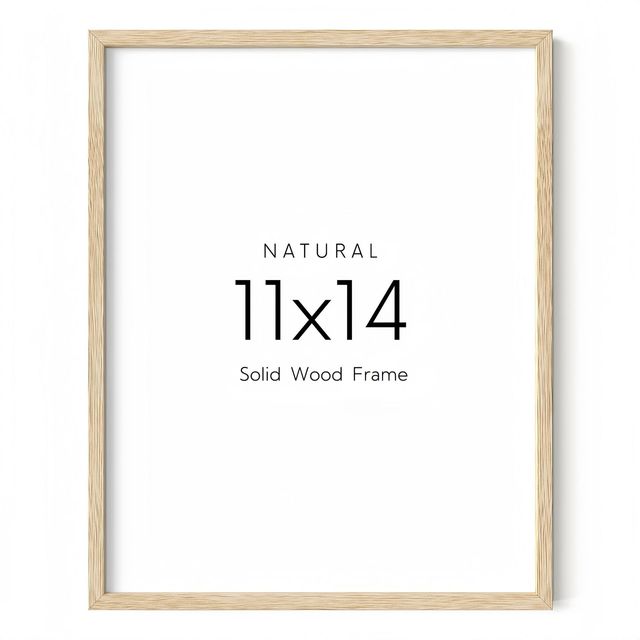 Hot Sale Cross-border Handmade Eco-Friendly UV Resistant Durable 11x14 Inch Oak Solid Wood Picture Frame Poster Framing Photo