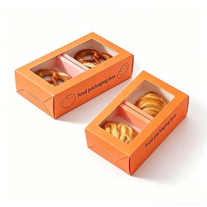 Cajas de Panadería Biodegradables al por Mayor, de Calidad Alimentaria, Elegantes, de Cartón Color Marfil, con Ventana - Product Image 3