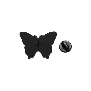 Gothic bướm Skeleton Trâm men pins Halloween Punk hộp sọ Thiết kế kim loại ve áo phù hiệu đồ trang sức bán buôn - Product Image 3
