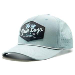 Gorra de béisbol tipo trucker de malla con logotipo personalizado bordado y estampado en relieve, con espacios en blanco para impresión. - Product Image 2