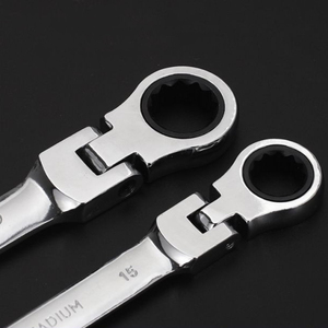 Universal Car Tools Auto Repair Flexible <strong>Combination</strong> Ratchet Wrench Dual Use Reversible Head Open Plum Quick Spanner Wrench <strong>Set</strong> - Product Image 5