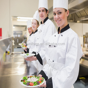 Veste <span class=keywords><strong>de</strong></span> Chef Blanche en Polycoton à Manches Longues OEM ODM, Popeline d'Été pour Uniformes du Personnel <span class=keywords><strong>de</strong></span> <span class=keywords><strong>Cuisine</strong></span> et <span class=keywords><strong>de</strong></span> Bar des Hôtels et Restaurants - Product Image 1