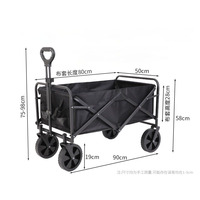 Chariots de camping pliables OEM personnalisés Chariots d'équipement de plein air de grande capacité pour le camping Portable et durable