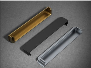 Poignée de tiroir encastrée minimaliste pour armoire haute, luxe léger, haut de gamme, coulissante, invisible, en alliage d'aluminium - Product Image 2