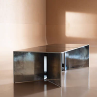 Console moderne de 126 pouces de long avec base sculpturale, finition grise pour salon, entrée, bureau et mobilier de maison