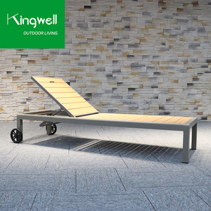 <span class=keywords><strong>Chaise</strong></span> <span class=keywords><strong>longue</strong></span> de plage réglable en <span class=keywords><strong>aluminium</strong></span> résistante aux UV avec roues pour <span class=keywords><strong>piscine</strong></span> - Product Image 2