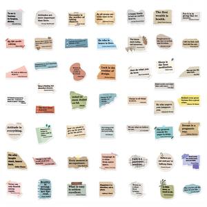 สติกเกอร์คำคม Hoyo 50ชิ้น/เซ็ตคำพูดที่มีชื่อเสียงคำสร้างแรงบันดาลใจคำพูดที่ไร้กาลเวลาสติ๊กเกอร์ติดสัญลักษณ์นักคิด - Product Image 2