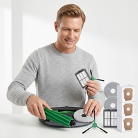 Kit de remplacement réutilisable de 18 pièces pour aspirateur robot Irobots 505 Combo/405 Combo, accessoire