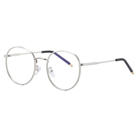 Gafas Ópticas Redondas Vintage para Mujer, Montura de Diseño Nuevo, Lentes Planas, Gafas Modernas para Mujer con Protección Anti-luz Azul
