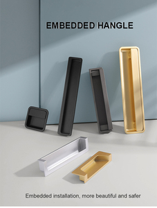 Kak — poignées de <span class=keywords><strong>porte</strong></span> <span class=keywords><strong>coulissante</strong></span>, pour montage de meubles, système moderne, fente encastrée et fermoir - Product Image 6
