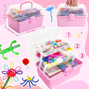 Cajas de Colores Personalizables con Cajones, Servicio FBA, Venta al Por Mayor, Juguetes de Plástico Hechos a Mano para Niños, Sets de Arte y Manualidades, Surtidos - Product Image 4