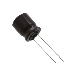 Condensador Original CAP ALUM 180UF 20% 50V RADIAL TH UPM1H181MHD6 de 180 uF con Orificio Pasante - Product Image 1